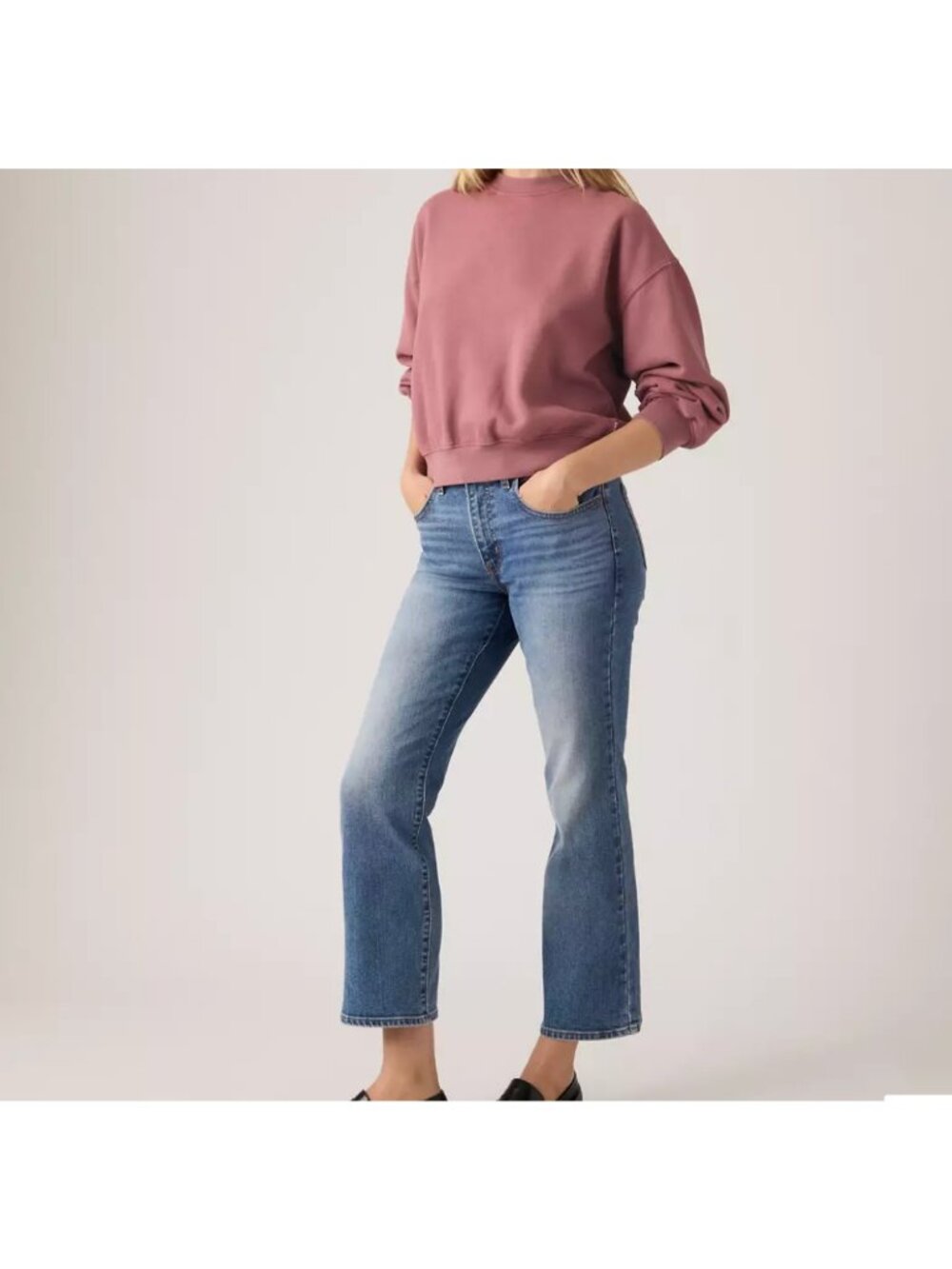 New Levi's 32x27 725 Kick Boot Women's Jeans Power Move - Medium Wash